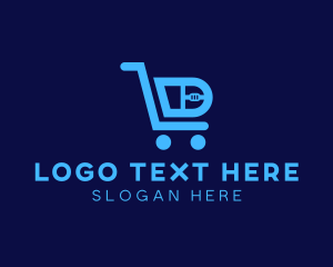 Grocery - Computer Tech Shopping Cart logo design