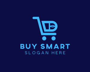 Computer Tech Shopping Cart logo design