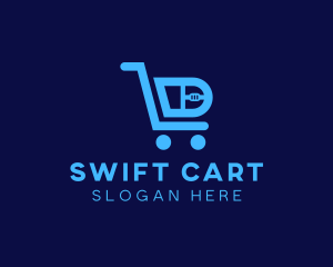 Computer Tech Shopping Cart logo design