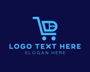 Retail Store - Computer Tech Shopping Cart logo design
