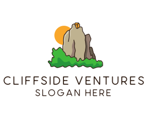 Cliff - House Mountain Retreat logo design