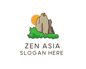 Asia - House Mountain Retreat logo design