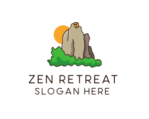 Monastery - House Mountain Retreat logo design