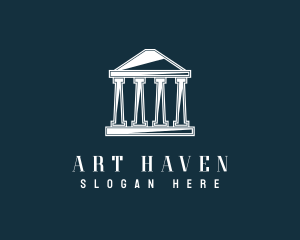 Greek Parthenon Architecture logo design