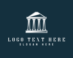 Heritage - Greek Parthenon Architecture logo design