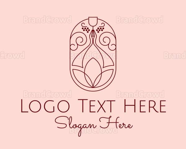 Ornate Decanter Winery Logo