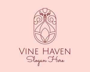 Ornate Decanter Winery logo design