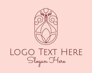 Champagne - Ornate Decanter Winery logo design