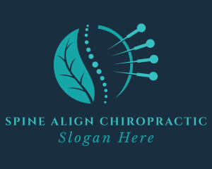 Leaf Spine Acupuncture logo design