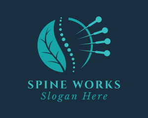 Spine - Leaf Spine Acupuncture logo design