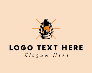 Auctioneer - Elegant Antique Lamp logo design