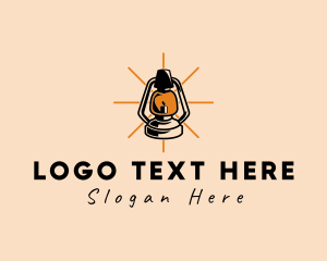 Elegant Antique Lamp Logo