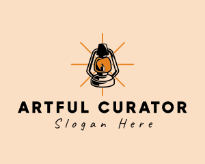 Elegant Antique Lamp logo design