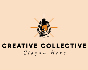 Elegant Antique Lamp logo design