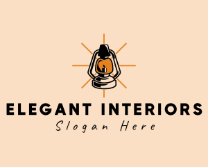 Elegant Antique Lamp logo design