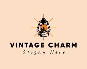 Old School - Elegant Antique Lamp logo design