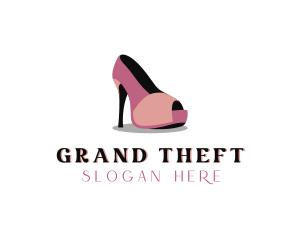 Peep Toe High Heels Shoe Logo