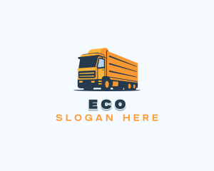 Haulage - Shipping Freight Truck logo design