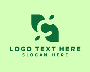Initial - Organic Leaf Letter C logo design
