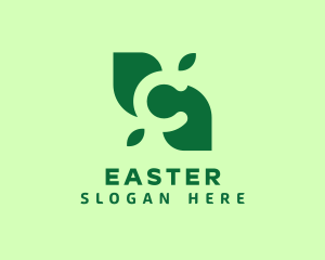 Organic Leaf Letter C Logo