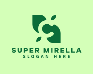 Organic Leaf Letter C Logo