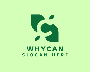 Text - Organic Leaf Letter C logo design
