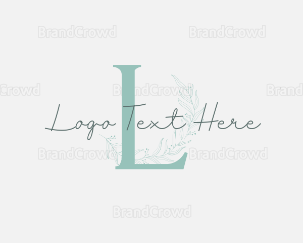 Organic Feminine Leaf Beauty Logo