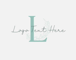 Letter - Organic Feminine Leaf Beauty logo design
