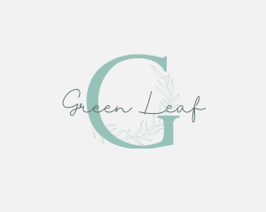 Organic Feminine Leaf Beauty logo design