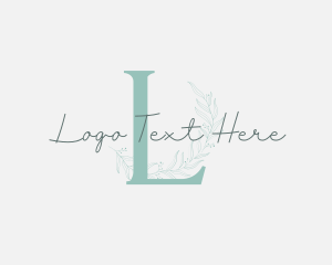 Organic Feminine Leaf Beauty Logo