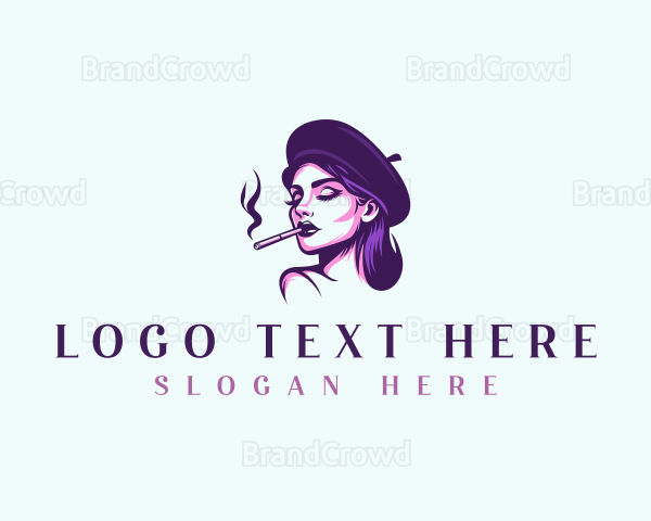 Smoking Gorgeous Woman Logo