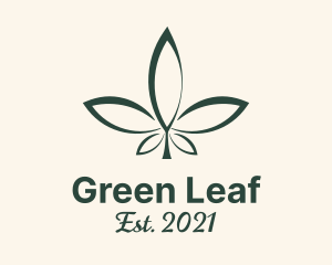 Medical Weed Leaf logo design