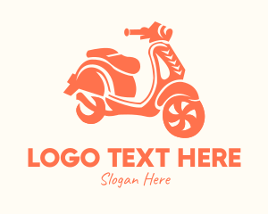 E Bike - Vintage Vespa Scooter logo design
