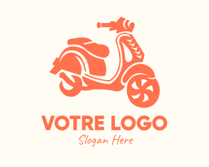 E Bike - Vintage Vespa Scooter logo design