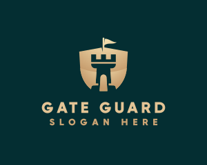 Gate - Tower Shield Castle logo design