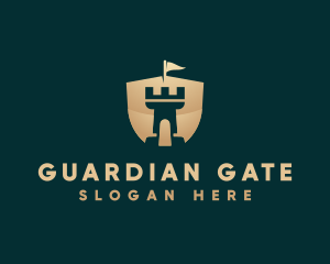 Gate - Tower Shield Castle logo design