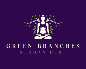 Branches - Yoga Wellness Relaxation logo design