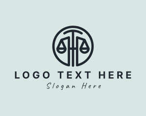Paralegal - Modern Lawyer Scale logo design
