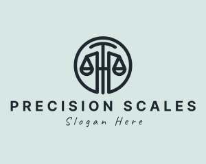 Modern Lawyer Scale logo design