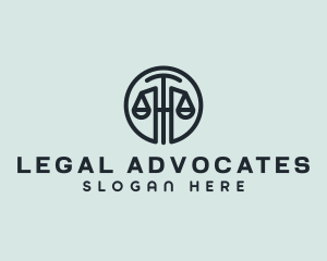 Modern Lawyer Scale logo design