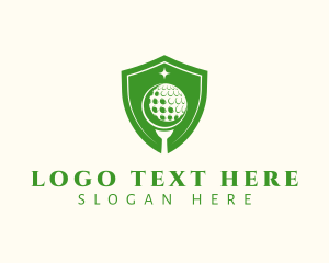 Golf Course - Golf Ball Shield logo design