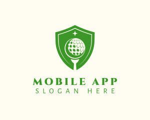 Golf Ball Shield Logo