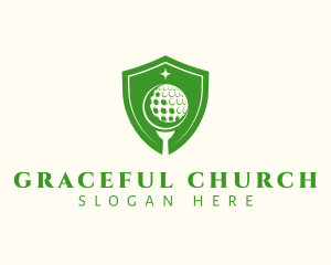 Country Club - Golf Ball Shield logo design