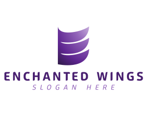 Elegant Wing Letter E logo design
