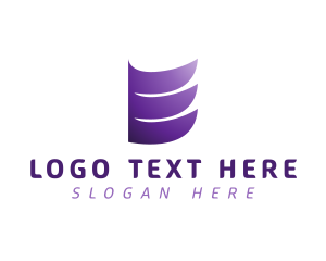 Airline - Elegant Wing Letter E logo design