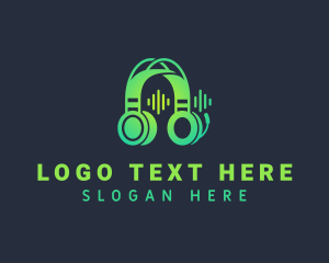 Hip Hop Artist - Headphones DJ Music logo design