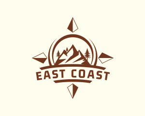 East - Mountain Expedition Compass logo design