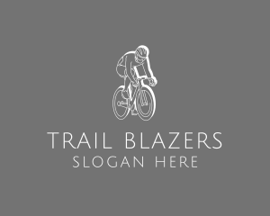 Biking Cyclist Sports  logo design