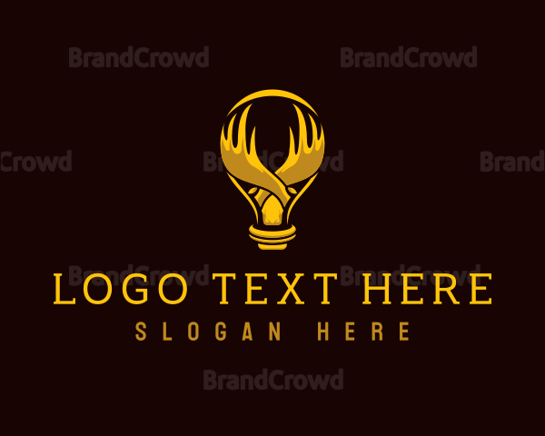 Moose Antler Lightbulb Logo