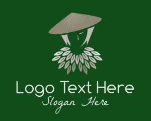 Vietnam - Rice Farmer Woman logo design